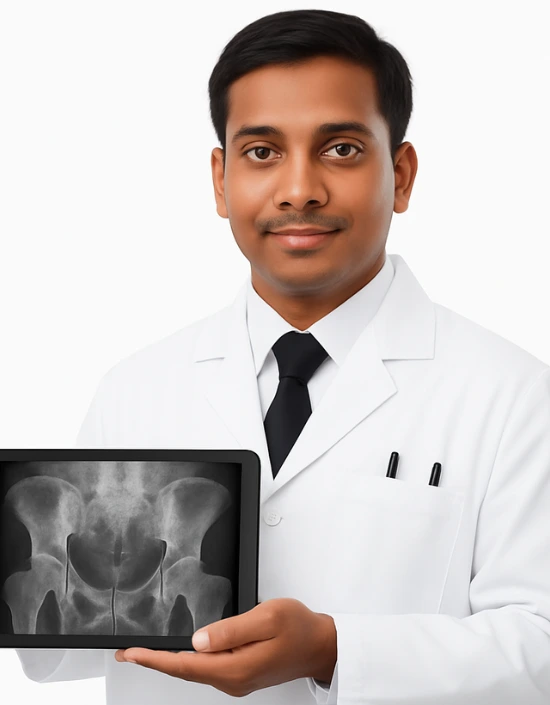 doctor image holding avn x ray